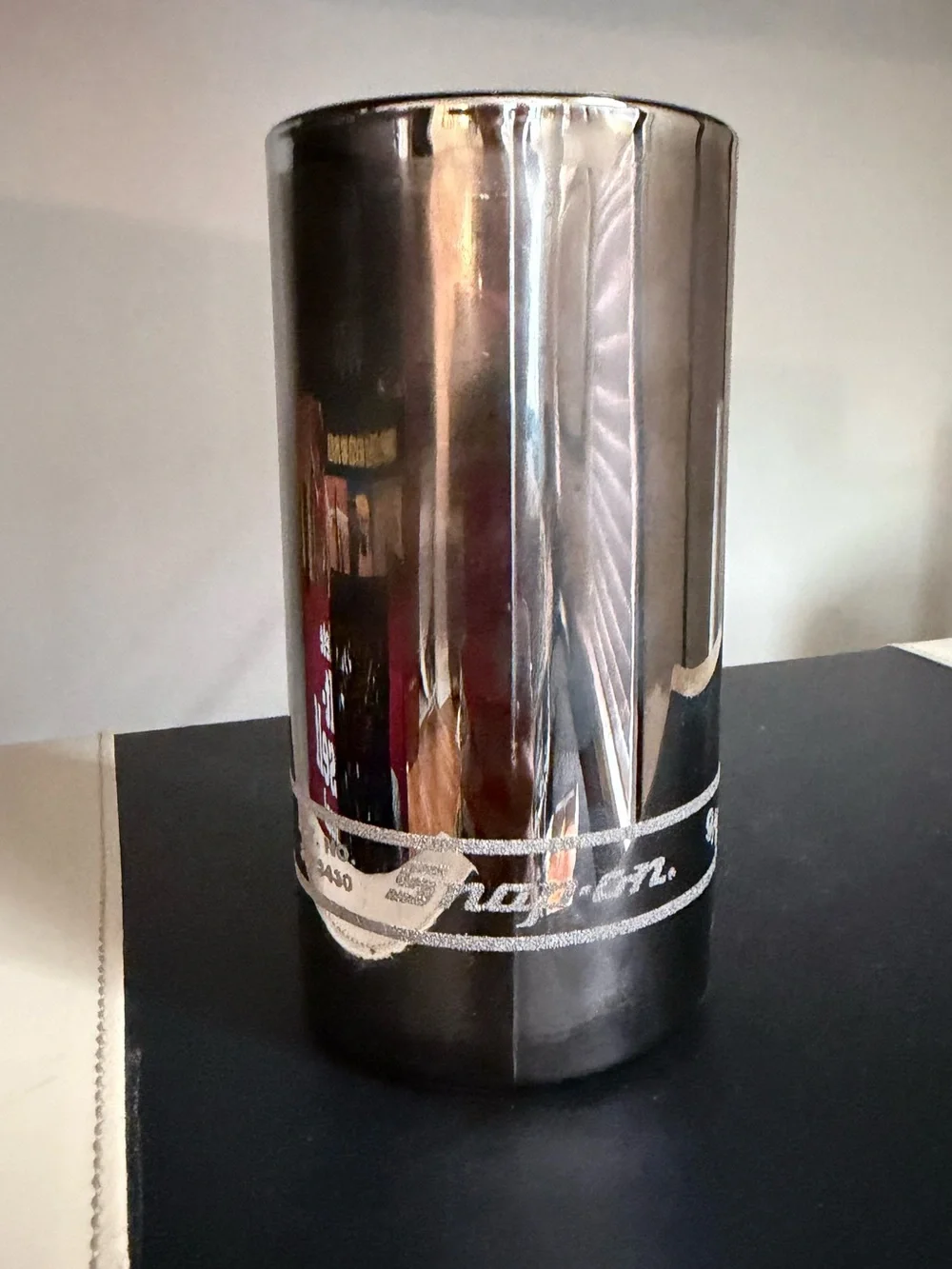 Snap-on 9/16 Socket Beer Stein Smoked Glass Mechanic Tool Mug 10oz